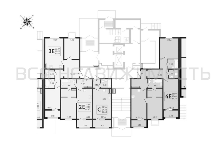 3-комнатная квартира, 89.28кв.м - изображение 1