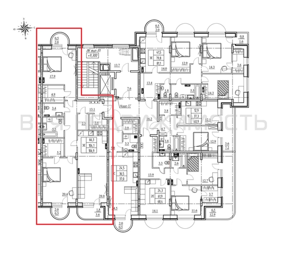 2-комнатная квартира, 106.9кв.м - изображение 1