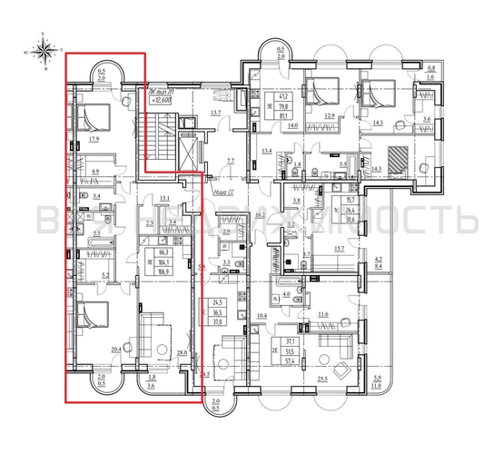 2-комнатная квартира, 106.9кв.м - изображение 1