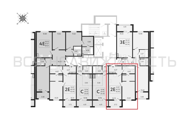 1-комнатная квартира, 42.45кв.м - изображение 1