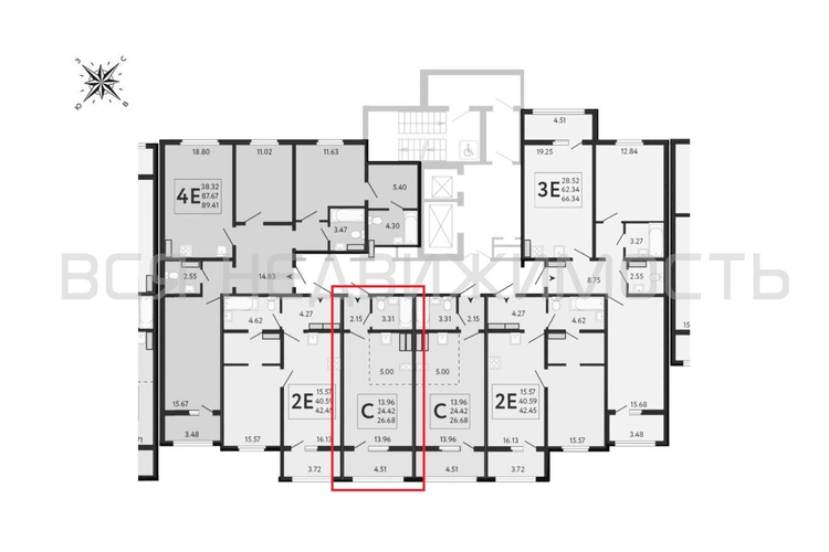 квартира-студия, 26,68кв.м. - изображение 1