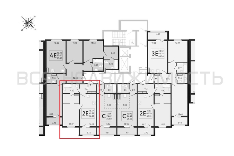 1-комнатная квартира, 42.45кв.м - изображение 1