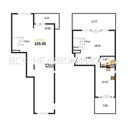 2-комнатная квартира, 123.35кв.м 2-комнатная квартира, 123.35кв.м - изображение 1