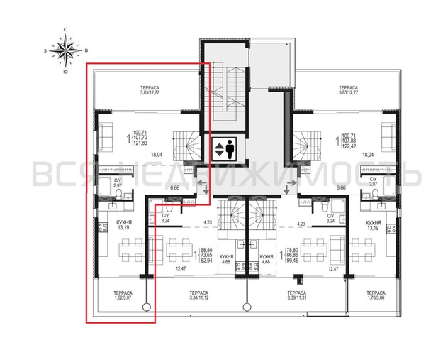 2-комнатная квартира, 121.83кв.м - изображение 1