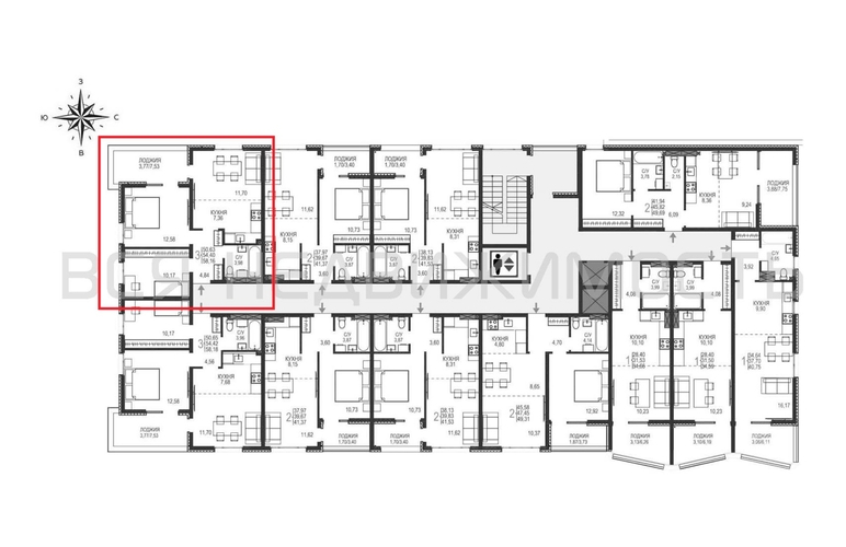 2-комнатная квартира, 58.16кв.м - изображение 1