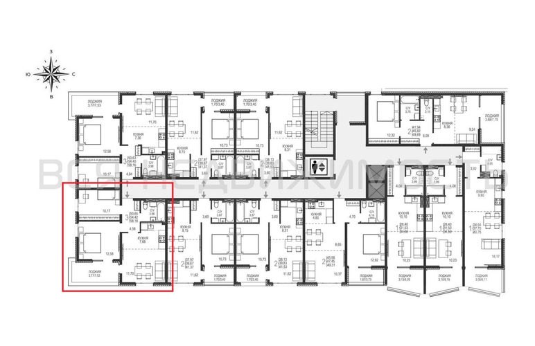 2-комнатная квартира, 58.18кв.м - изображение 1