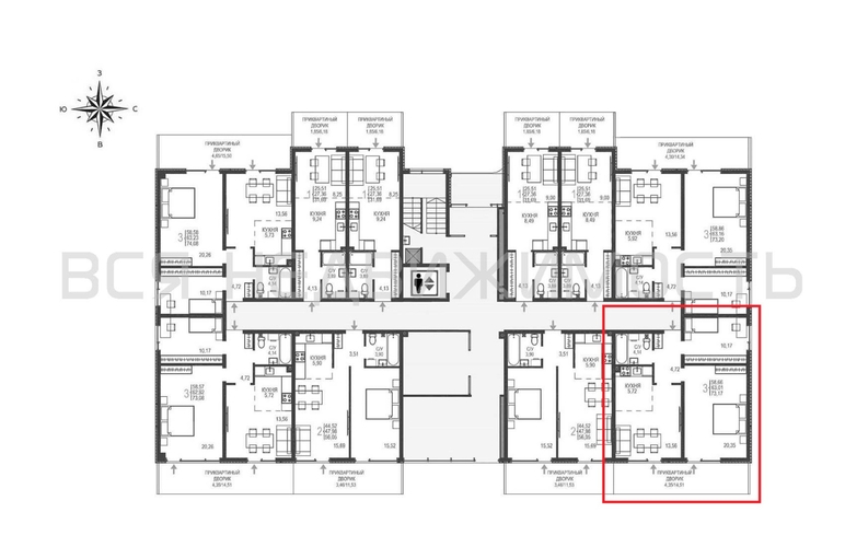 2-комнатная квартира, 73.17кв.м - изображение 1