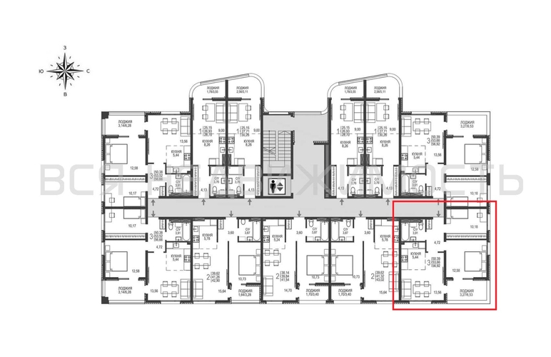 2-комнатная квартира, 56.92кв.м - изображение 1