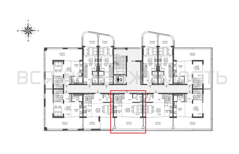 1-комнатная квартира, 91.09кв.м - изображение 1