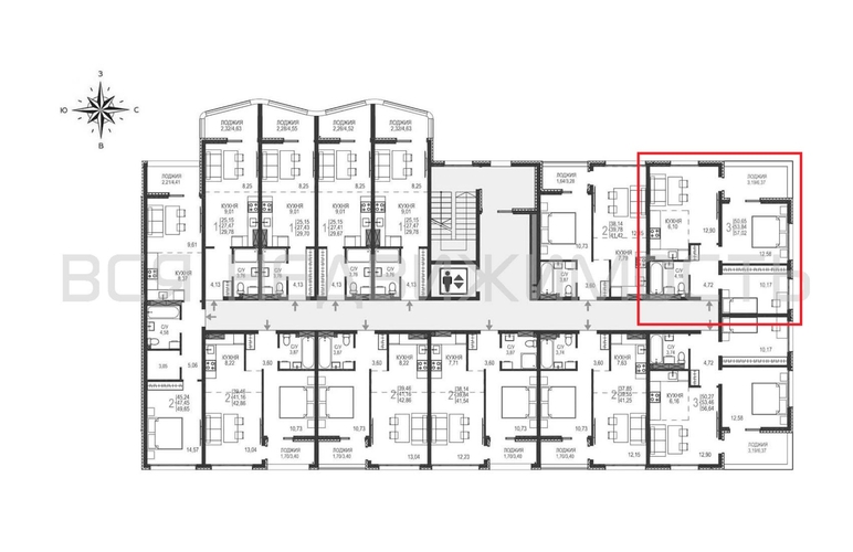 2-комнатная квартира, 57.02кв.м - изображение 1