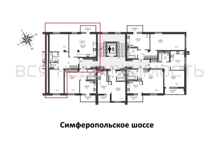 2-комнатная квартира, 75.9кв.м - изображение 1