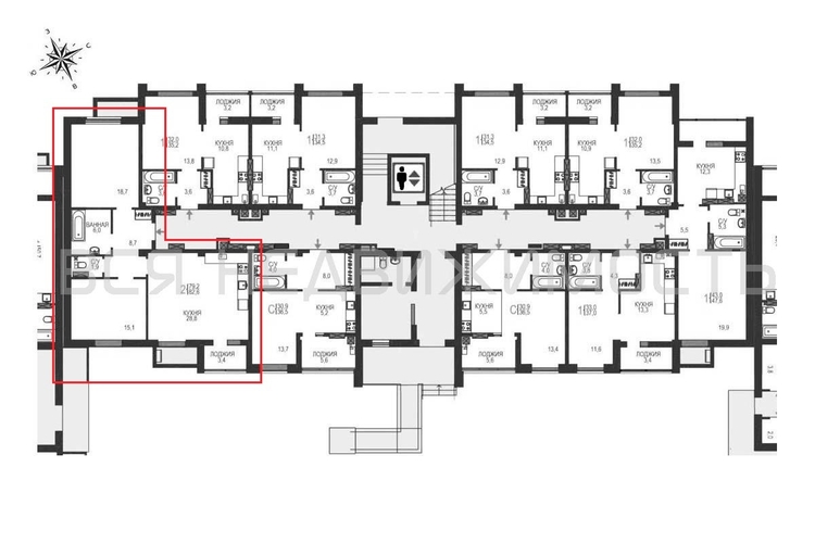 2-комнатная квартира, 82.6кв.м - изображение 1