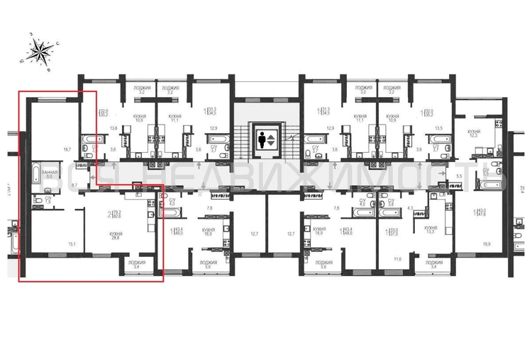 2-комнатная квартира, 82.6кв.м - изображение 1