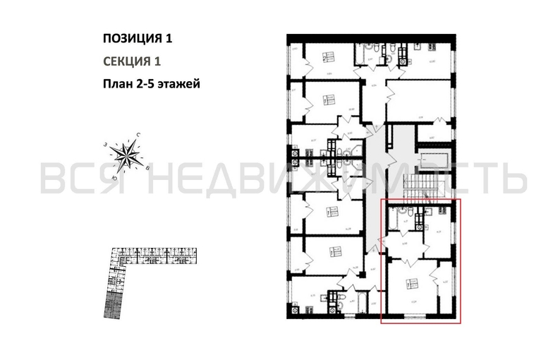 1-комнатная квартира, 40.71кв.м - изображение 1
