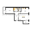 2-комнатная квартира, 61.93кв.м - изображение 1