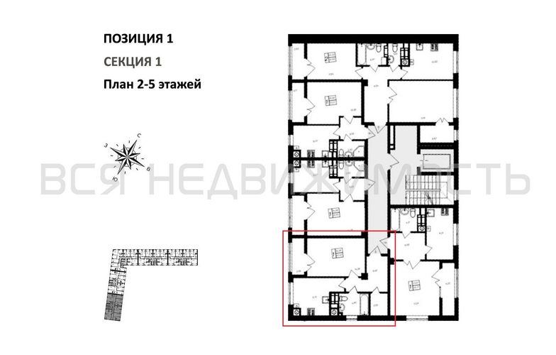 1-комнатная квартира, 40.4кв.м - изображение 1