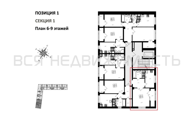1-комнатная квартира, 40.45кв.м - изображение 1