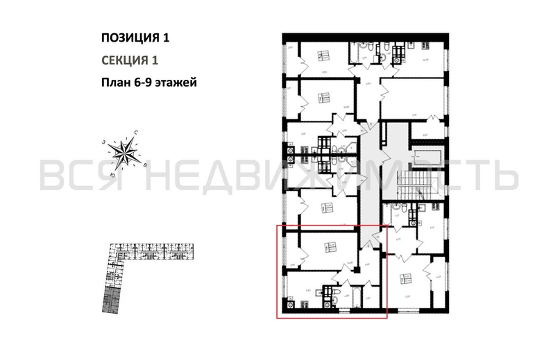 1-комнатная квартира, 40.17кв.м - изображение 1