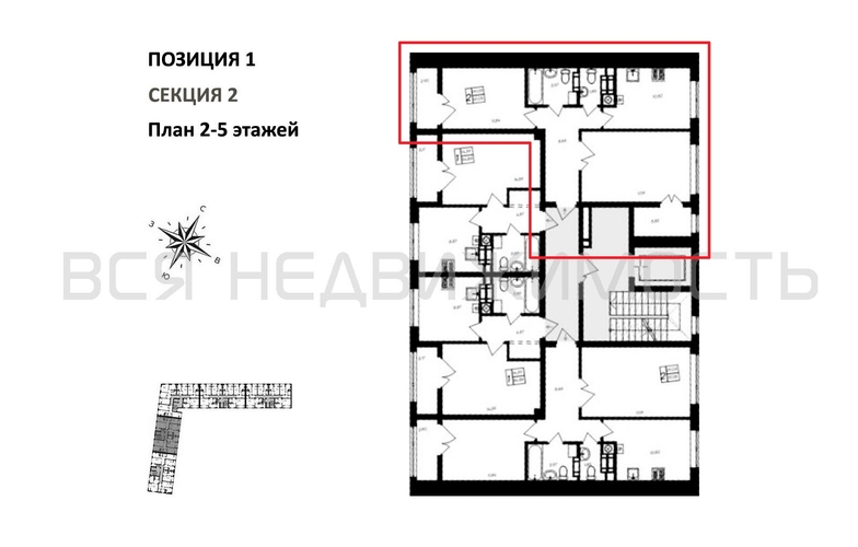 2-комнатная квартира, 61.05кв.м - изображение 1