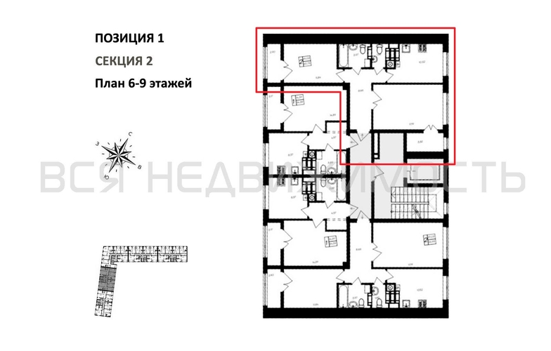 2-комнатная квартира, 60.75кв.м - изображение 1