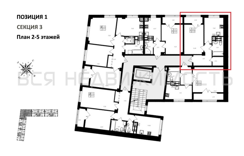 1-комнатная квартира, 40.38кв.м - изображение 1