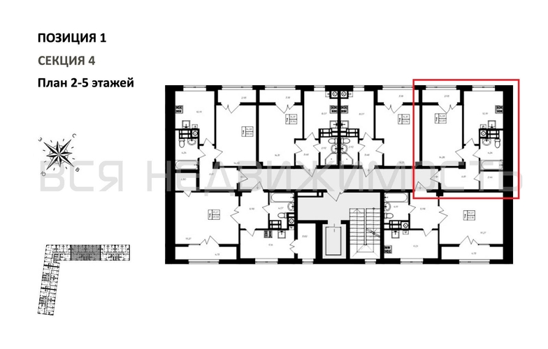 1-комнатная квартира, 40.89кв.м - изображение 1