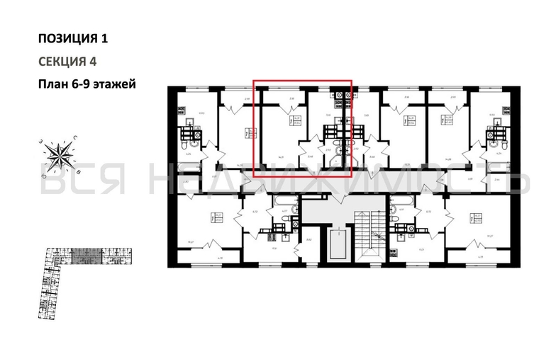 1-комнатная квартира, 31.54кв.м - изображение 1