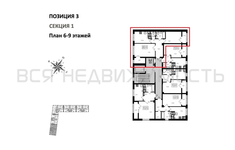 2-комнатная квартира, 60.75кв.м - изображение 1