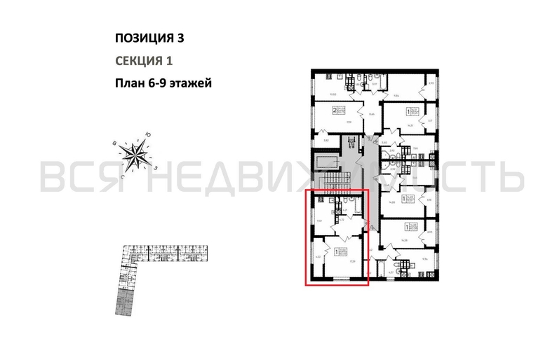 1-комнатная квартира, 40.45кв.м - изображение 1