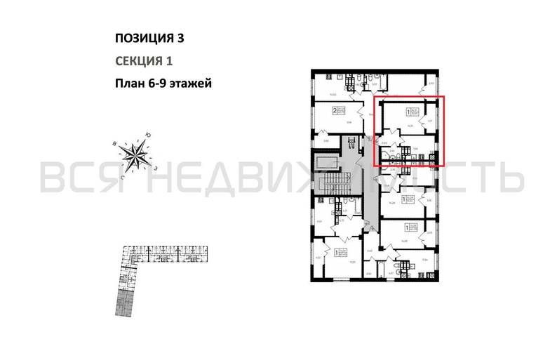 1-комнатная квартира, 31.55кв.м - изображение 1