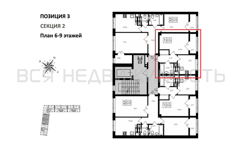 1-комнатная квартира, 34.39кв.м - изображение 1