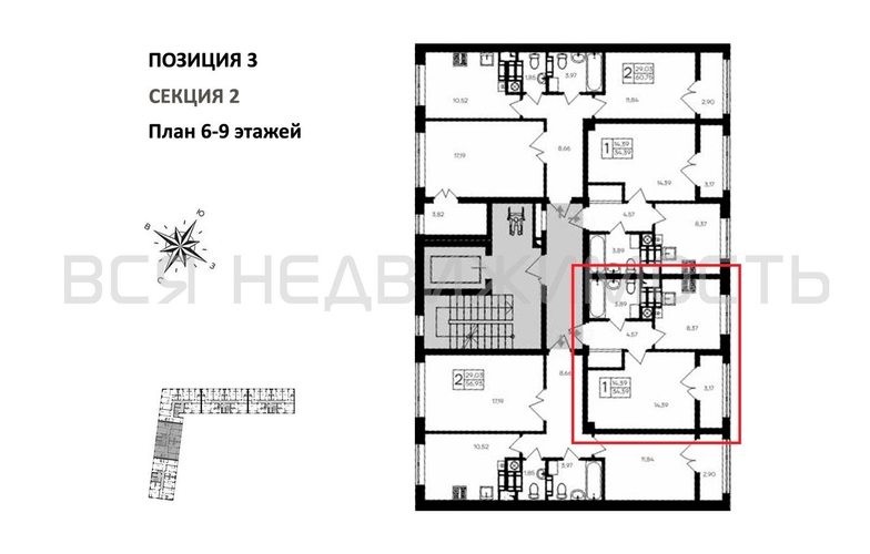 1-комнатная квартира, 34.39кв.м - изображение 1
