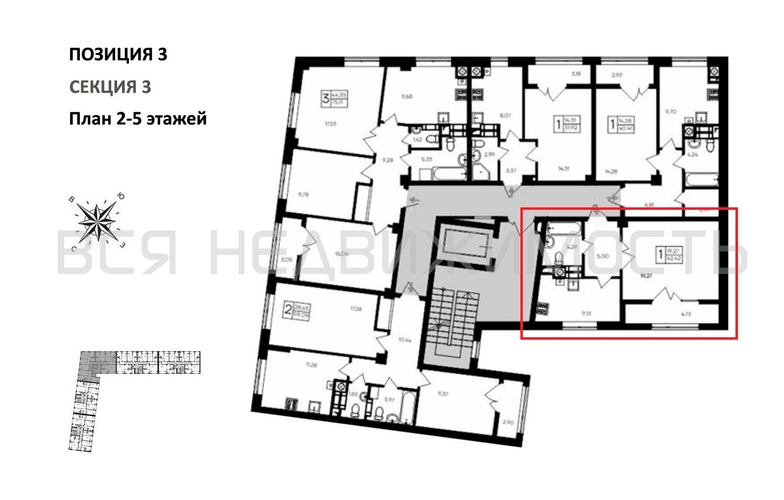 1-комнатная квартира, 42.42кв.м - изображение 1