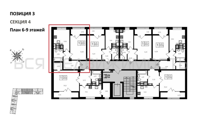 1-комнатная квартира, 38.16кв.м - изображение 1