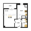 1-комнатная квартира, 31.96кв.м - изображение 1 1-комнатная квартира, 31.96кв.м - изображение 1