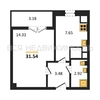 1-комнатная квартира, 31.54кв.м - изображение 1 1-комнатная квартира, 31.54кв.м - изображение 1