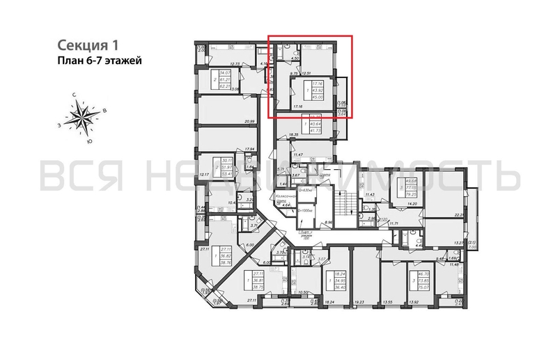1-комнатная квартира, 45кв.м - изображение 1