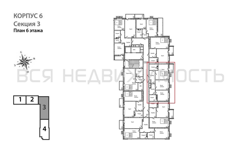 2-комнатная квартира, 64.33кв.м - изображение 1