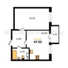 1-комнатная квартира, 47.05кв.м - изображение 1