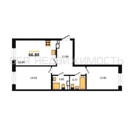 2-комнатная квартира, 66.8кв.м - изображение 1