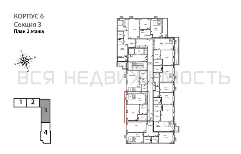 1-комнатная квартира, 44.56кв.м - изображение 1