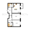 2-комнатная квартира, 64.25кв.м - изображение 1 2-комнатная квартира, 64.25кв.м - изображение 1