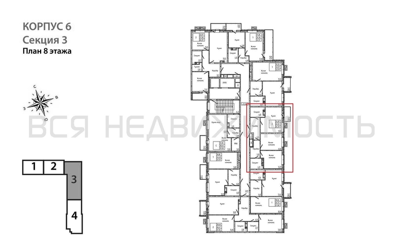 2-комнатная квартира, 64.25кв.м - изображение 1