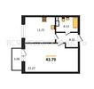 1-комнатная квартира, 43.79кв.м - изображение 1