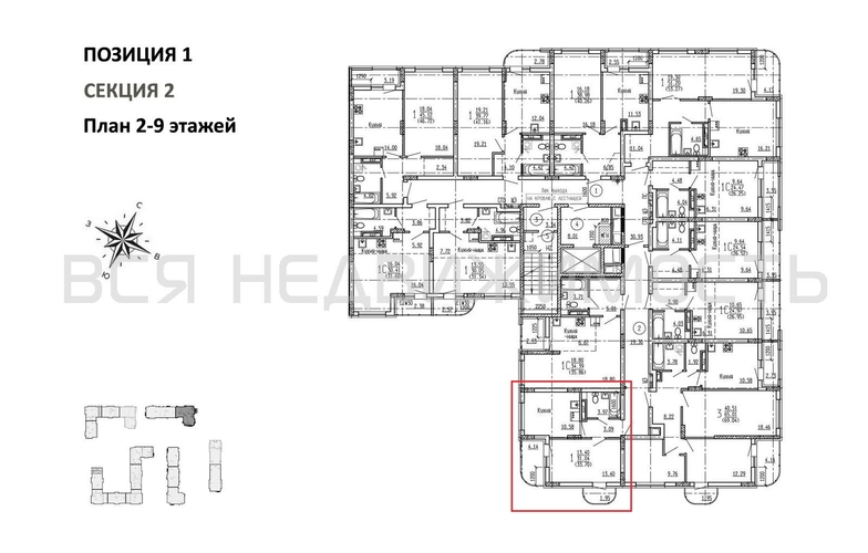 1-комнатная квартира, 33.7кв.м - изображение 1