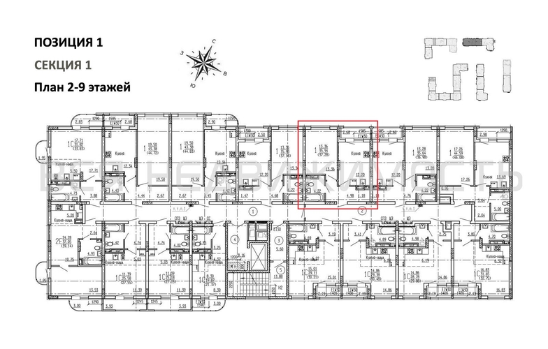 1-комнатная квартира, 37.28кв.м - изображение 1
