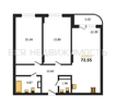 2-комнатная квартира, 72.55кв.м - изображение 1