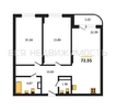 2-комнатная квартира, 72.55кв.м - изображение 1