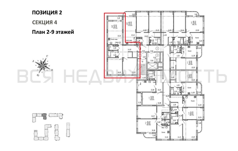 2-комнатная квартира, 77.45кв.м - изображение 1