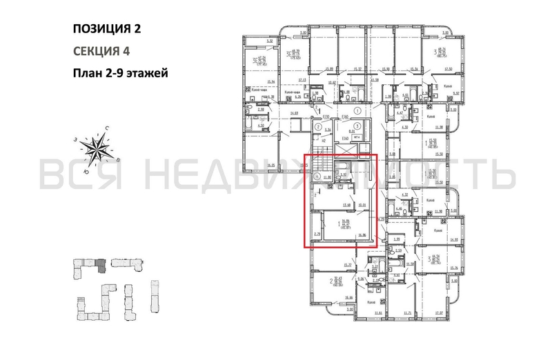 1-комнатная квартира, 45.87кв.м - изображение 1